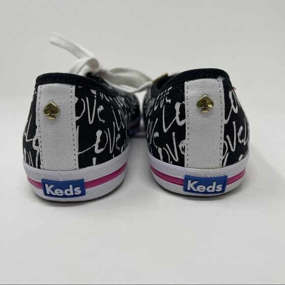 Kate Spade New York KEDS Sneaker Love Black White MISMATCHED Size 8.5Right 9Left - Picture 6 of 11